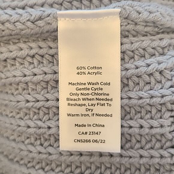 Haven Well Within Light Blue Shawl Collar Cardigan Cotton Chunky Knit Size XS - Picture 12 of 12